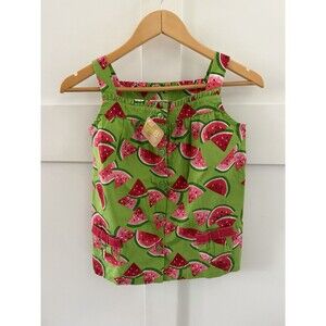 NEW With Tags Crazy 8 Girls Summer Watermelon Shirt Blouse Tank With Bows Sz 7-8